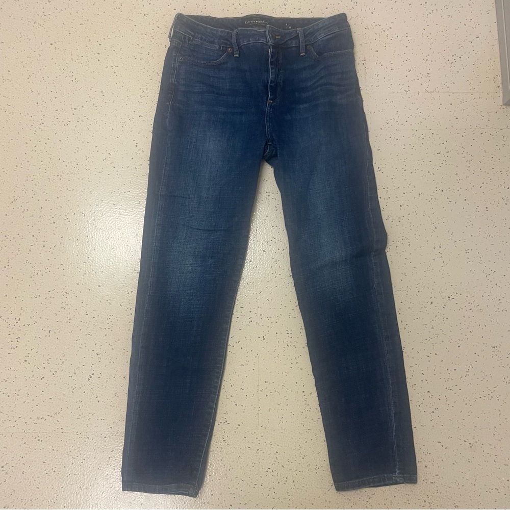 Lucky Brand Women’s Hayden Skinny Mid-Rise Dark Blue Wash Jeans Size 8/29
